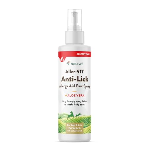 NaturVet 978002 Aller-911 Anti-Leckpfoten-Spray für Haustiere, 227 ml von NaturVet