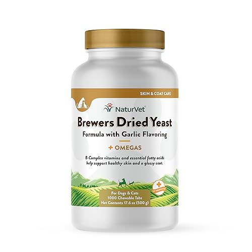 NaturVet 1000 Count Brewer's Dried Yeast Formula with Omegas Tablets for Dogs and Cats by NaturVet von NaturVet
