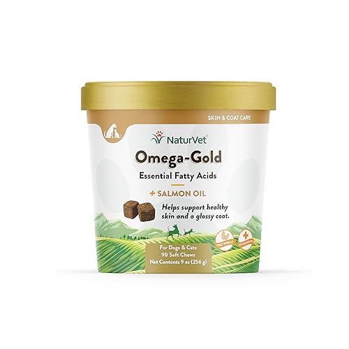 NaturVet Omega-Gold Plus Hundeleckerli mit Lachsöl, für Hunde, weich von NaturVet