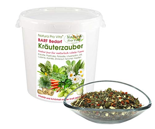 Barf Kräuter Hunde magenfreundlich entspannend beruhigend Kräutermix Gemüse Barfen Hund glutenfrei getreidefrei Deutscher Anbau Natura ProVita 2kg von Natura Pro Vita