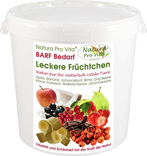 Barfobst Hunde Fruchtmix zuckerfrei glutenfrei getreidefrei ohne Konservierungsmittel vitaminreicher Obstsnack Barfzusatz Hund Natura Pro Vita 500g von Natura Pro Vita