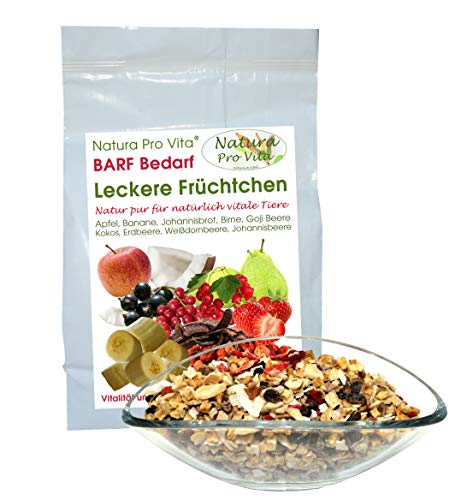 Barfobst Hunde Fruchtmix Barfen Hund zuckerfrei glutenfrei getreidefrei ohne Konservierungsmittel vitaminreicher Frucht Snack Hund NaturaProVita 5kg von Natura Pro Vita