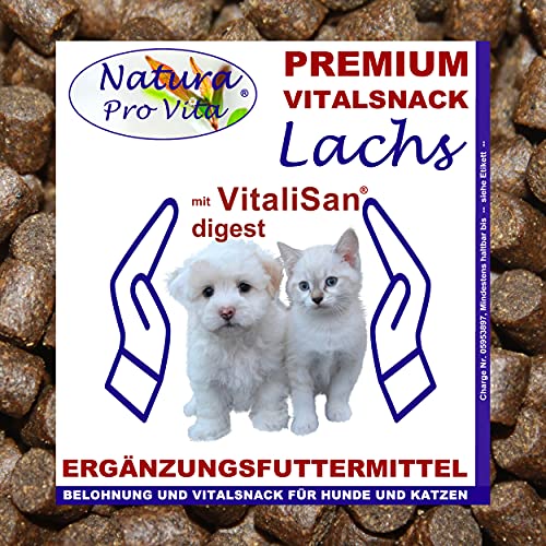 Hundebelohnung Lachs Hundesnack NaturaProVita Vitalsnack mit intensivem Lachsgeschmack für Hundetraining und Hundeausbildung glutenfrei getreidefrei, ohne Aromen und Lockstoffe, zuckerfrei 1kg Beutel von Natura Pro Vita