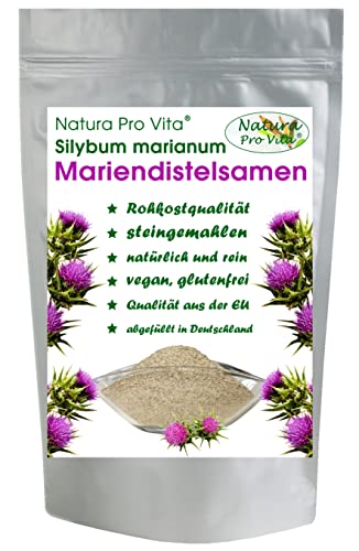 Mariendistelsamen für Pferde gemahlen Natura Pro Vita 100% naturreines Mariendistelpulver Silymarinkraft natürlicher Leberschutz unterstützt eine Normale Fettverdauung hohe Bioverfügbarkeit 3kg Sack von Natura Pro Vita