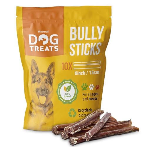 Natürliche Hundeleckerlis – Premium-Rindfleischsticks für Hunde – Ochsennerv für Hunde – Natürliche Kausnacks für Hunde – Hundesticks zum Kauen – 100% natürliche Hundesnacks – 5 Stück von Natural Dog Treats