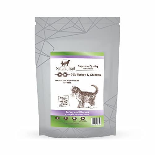 300g NATURAL TRAIL KITTEN SUPREME, Putte und Huhn 70%, Premium Trockenfutter für kleine Katzen, Kätzchen, Kätzchen von Natural Trail