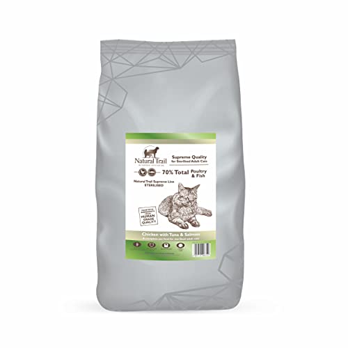 5kg NATURAL TRAIL CAT SUPREME Sterilised, Geflügel & Fisch 70%, Premium-Trockenfutter für sterilisierte, ausgewogen und schmeckbar von Natural Trail