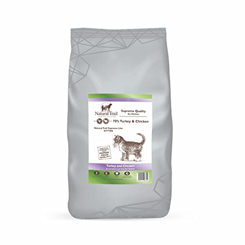 5kg NATURAL TRAIL KITTEN SUPREME, Putte und Huhn 70%, Premium Trockenfutter für kleine Katzen, Kätzchen, Kätzchen von Natural Trail