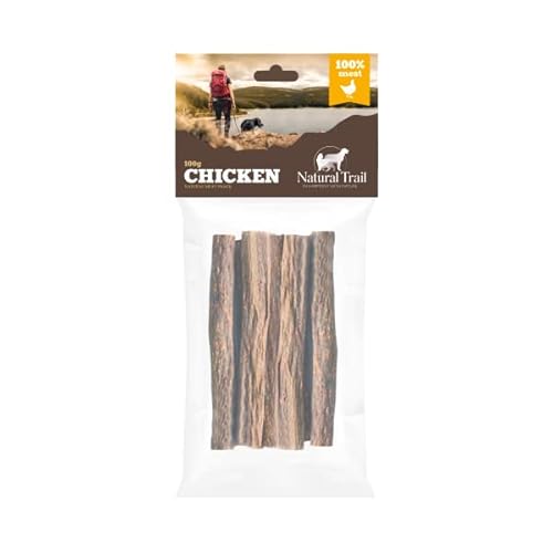 NATURAL TRAIL, HÜHEL 100g, natürliche Fleischstreifen, Beißnässe, Snacks, Hundefutter von Natural Trail