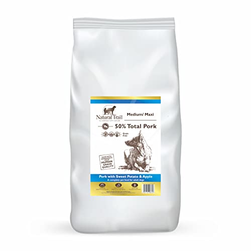 NATURAL TRAIL Dog, FLÜCHENFER 12kg mit Karatten und Apfel, Mittelrasse, Monoprotein, gottlos, Premium Trockenfutter für Hunde, von Natural Trail