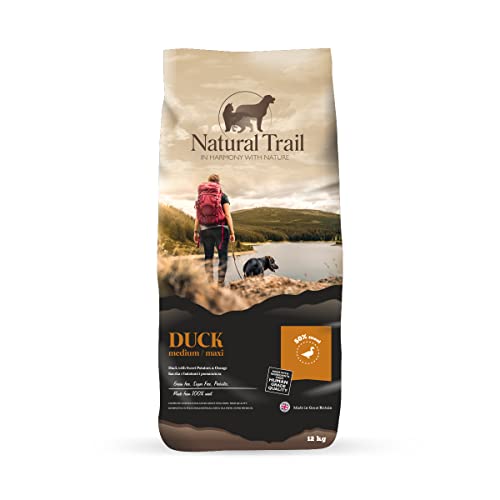 NATURAL TRAIL Dog GF PÜCKE 12kg mit Süßkartoffel und Orange, Mittelrasse, Monoprotein, gottlos, Premium Trockenfutter von Natural Trail