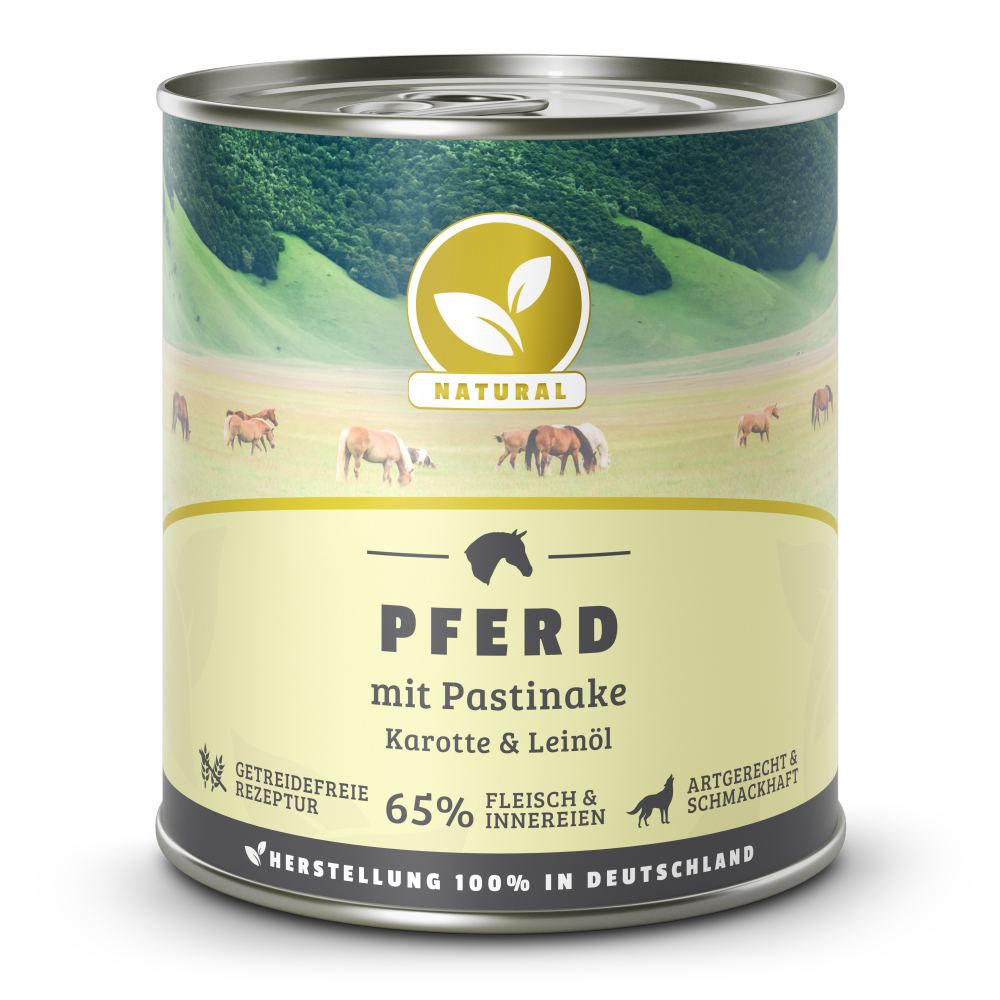 Natural | Pferd mit Pastinake & Leinöl | 12 x 800 g von Natural