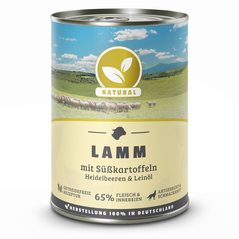 Natural | Lamm mit Süßkartoffel & Leinöl | 12 x 400 g von Natural