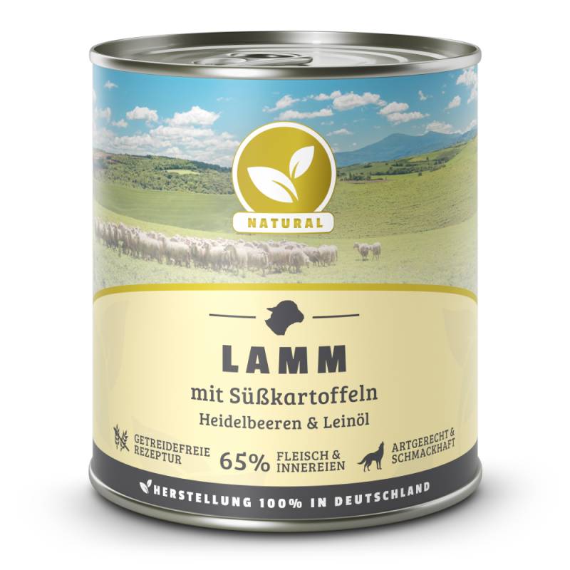 Natural | Lamm mit Süßkartoffel & Leinöl | 12 x 800 g von Natural