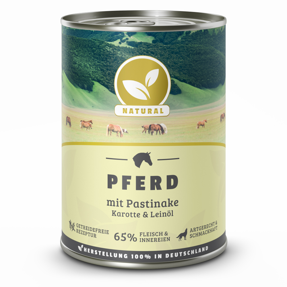 Natural | Pferd mit Pastinake & Leinöl | 12 x 400 g von Natural