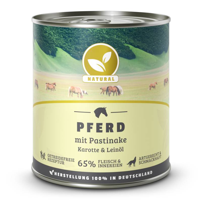 Natural | Pferd mit Pastinake & Leinöl | 12 x 800 g von Natural