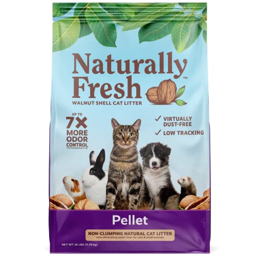 Naturally Fresh Katzenstreu aus Walnussschalen, Pellet nicht klumpend, nachhaltig und upgecycelt, 11,8 kg von Naturally Fresh