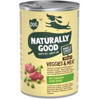 Naturally Good Nassfutter Hund Veggies & Meat Adult Erbsen und Rind 12x400 g von Naturally Good