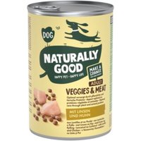 Naturally Good Nassfutter Hund Veggies & Meat Adult Linsen und Huhn 12x400 g von Naturally Good