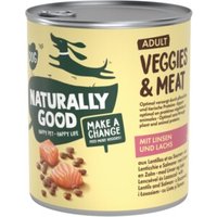 Naturally Good Nassfutter Hund Veggies & Meat Adult Linsen und Lachs 12x800 g von Naturally Good