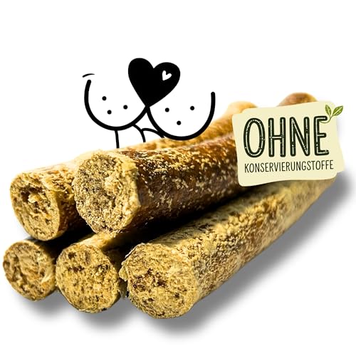 Naturbiss Hundezigarren aus Hähnchen - 5 Stück (12 cm) - Hypoallergen & Getreidefrei Zigarre - Monoprotein, 98% Muskelfleisch Rollen - luftgetrocknetes Hähnchenfleisch Hundesnack von Naturbiss