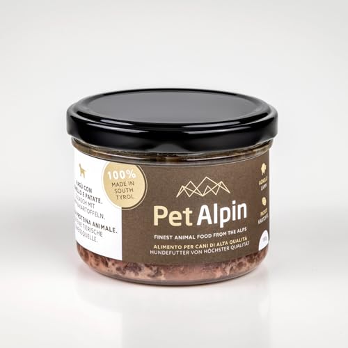 Pet Alpin hochwertiges Hundefutter aus Südtirol (180gr 24 Stück, Lamm & Kartoffel) von Nature Pet