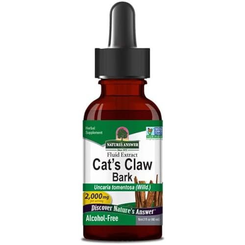 Nature's Answer, Cat's Claw Bark (Katzenkralle), 2000mg, 60ml, Laborgeprüft, Glutenfrei, Sojafrei, Vegetarisch von Nature's Answer