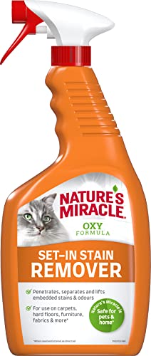 Nature’s Miracle Flecken- & Geruchsentferner Katze - Sauerstoffkonzentrat-Formel für eingetrocknete Flecken und Gerüche, Geruchsneutralisierer mit Orangenduft, 709 ml von Nature's Miracle