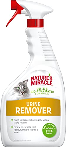 Nature’s Miracle Katzenurin Flecken- & Geruchsentferner - Enzymreiniger für Urinflecken und gelbe Rückstände, Geruchsneutralisierer mit ätherischen Ölen, 946 ml von Nature's Miracle
