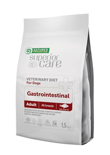 NATURE'S PROTECTION Superior Care Magen-Darm Hundefutter, Weißfisch, fettarm, getreidefrei, mit Omega-3, Präbiotika FOS & MOS, Monoprotein, reduziert Tränenflecken, unterstützt die Verdauung, 1,5kg NATURE'S PROTECTION Superior Care Magen-Darm Hundefutter, Weißfisch, fettarm, getreidefrei, mit Omega-3, Präbiotika FOS & MOS, Monoprotein, reduziert Tränenflecken, unterstützt die Verdauung, 1,5kg von Nature's Protection