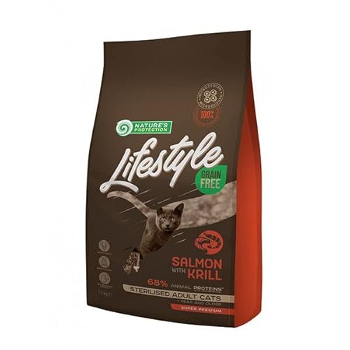 NP Feline Lifestyle Grain Free Steriliz. Lachs Krill 1,5 kg von Nature's Protection