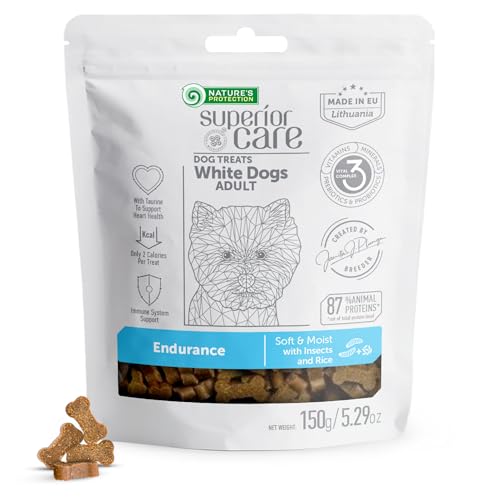 Nature's Protection Superior Care White Dogs Ausdauer Leckerlis mit Insekten & Reis für Erwachsene Hunde Aller Rassen 150g Nature's Protection Superior Care White Dogs Ausdauer Leckerlis mit Insekten & Reis für Erwachsene Hunde Aller Rassen 150g von Nature's Protection