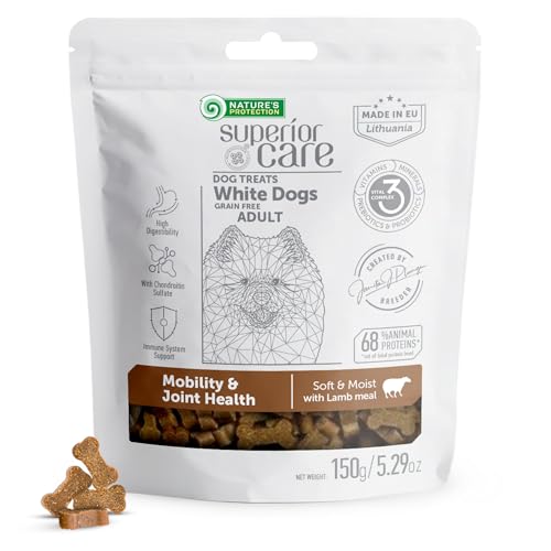 Nature's Protection Superior Care White Dogs Getreidefrei Gelenkgesundheit & Mobilität Leckerlis mit Lamm für Erwachsene Hunde Aller Rassen 150g Nature's Protection Superior Care White Dogs Getreidefrei Gelenkgesundheit & Mobilität Leckerlis mit Lamm für Erwachsene Hunde Aller Rassen 150g von Nature's Protection