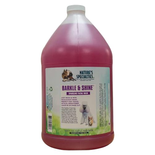 Nature's Specialties Barkle & Shine Waterless Foam Gesichtsreinigendes Hundeshampoo - Wasserloses Hundetrockenshampoo - Optischer Aufheller Farbverbesserndes Shampoo, 3.8L von Nature?s Specialties Mfg