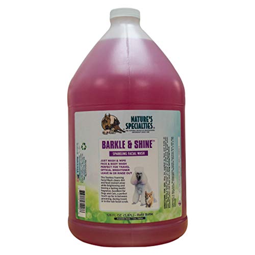 Nature's Specialties Barkle & Shine Waterless Foam Gesichtsreinigendes Hundeshampoo - Wasserloses Hundetrockenshampoo - Optischer Aufheller Farbverbesserndes Shampoo, 3.8L von Nature?s Specialties Mfg