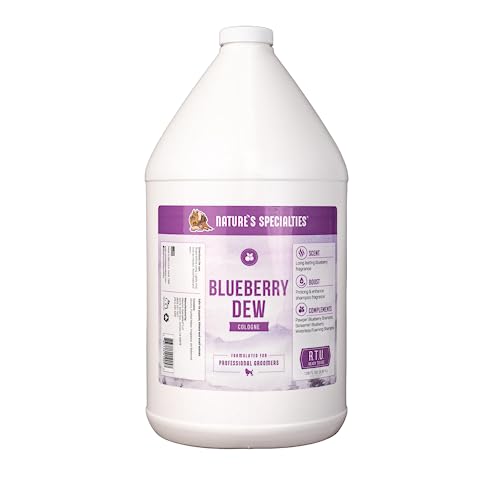 Nature's Specialties Blueberry Dew Hunde Parfüm Spray - Süß duftendes Duftspray für Hunde - Langanhaltender Hundeparfümspray - Ideal für die Anwendung nach dem Baden, 3.8L von Nature?s Specialties Mfg