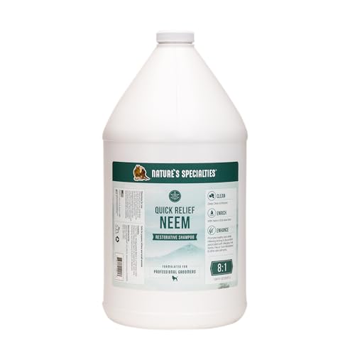 Nature's Specialties Quick Relief Neem Hundeshampoo - Medizinisches Shampoo für Juckende Haut - Reinigt Gründlich & Pflegt das Fell - Spendet Feuchtigkeit für Trockene, Juckende Haut, 3.8L von Nature?s Specialties Mfg