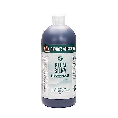 Nature's Specialties Plum Silky Hundeshampoo - Pflegendes & Desodorierendes Shampoo für Hunde - Texturgebendes Shampoo mit Seidenproteinen - Reinigt, Befeuchtet & Pflegt das Fell, 946ml von Nature?s Specialties Mfg