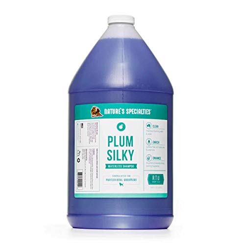 Nature's Specialties Plum Silky Waterless Foam Hundeshampoo - Trockenshampoo - Sanftes Schäumendes Gesichtswasser für Hunde - Tiefenreinigung & Pflege - Farbverstärkendes Shampoo, 3.8L von Nature?s Specialties Mfg