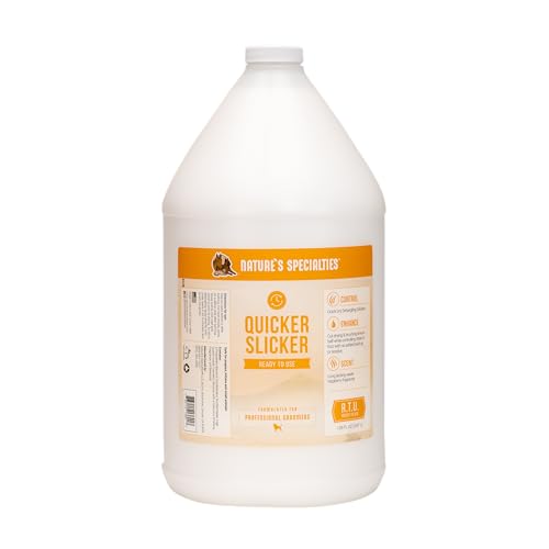 Nature's Specialties Quicker Slicker Gebrauchsfertiger Conditioner Hundespray - Conditioning Spray für Hunde - Hunde-Entwirrungsspray - Hilft, die Feuchtigkeit wiederherzustellen, 3.8L von Nature?s Specialties Mfg