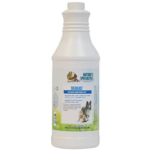 Nature's Specialties Sheablast Conditioning Spray - Sheabutter Pflegespray für Hunde - Stellt den Glanz Wieder her - Fördert das Haarwachstum - Repariert Trockenes & Ggeschädigtes Haar, 946ml von Nature?s Specialties Mfg