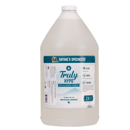 Nature's Specialties Truly Hypo Shampoo - Hundeshampoo - Hypoallergenes Hundeshampoo für Juckende Haut - Entfernt Sanft Schmutz und überschüssiges Öl - Tränenfreie Lösung, 3.8L von Nature?s Specialties Mfg