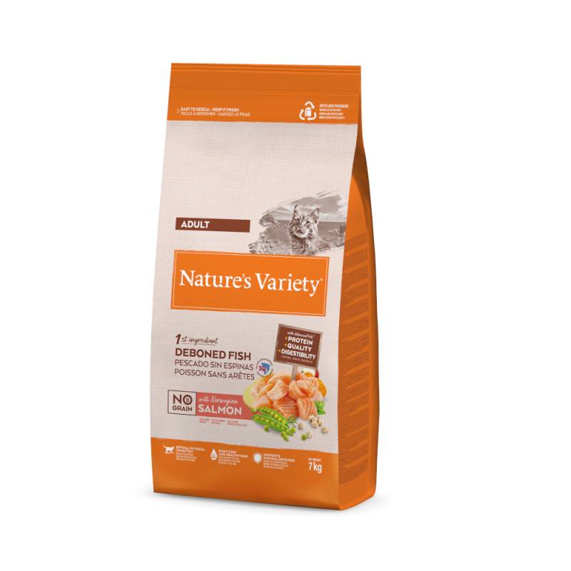 1 kg gratis! 7 kg Nature's Variety - No Grain Norwegischer Lachs von Nature’s Variety