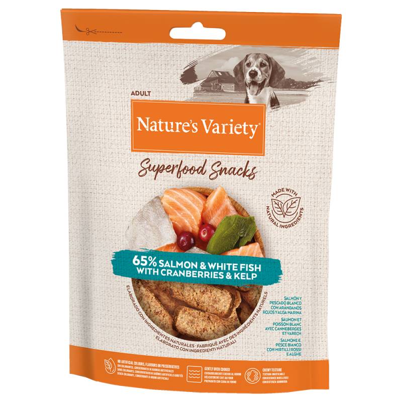 2 + 1 gratis! 3 x Nature's Variety Snacks - 3 x 85 g Superfood: Lachs von Nature’s Variety