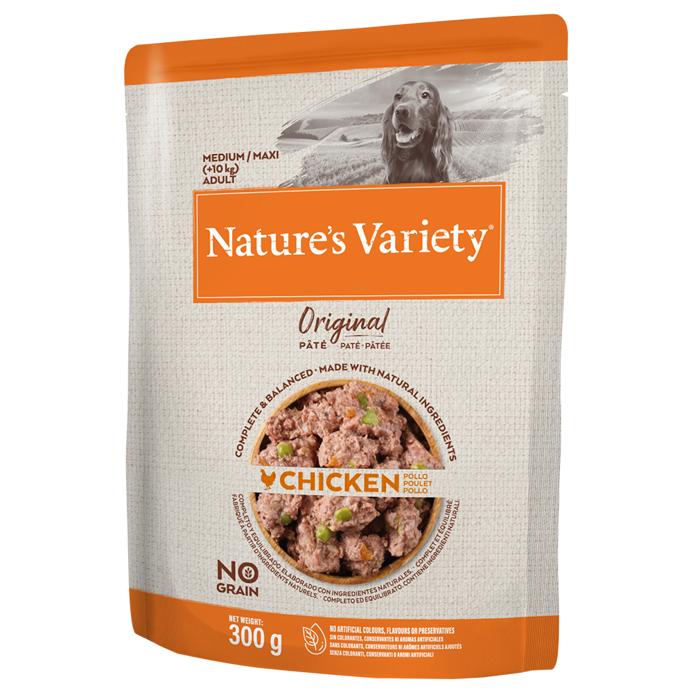 6 + 2 gratis! 8 x 150 g / 300 g Nature's Variety Original Paté No Grain Adult - Medium/Maxi: Huhn 8 x 300 g von Nature’s Variety