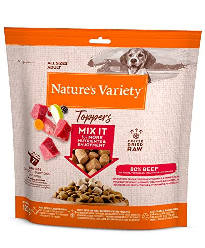 Nature's Variety - Freezed Dried – Toppers für Hunde mit Rindfleisch – 120 g von Nature's Variety