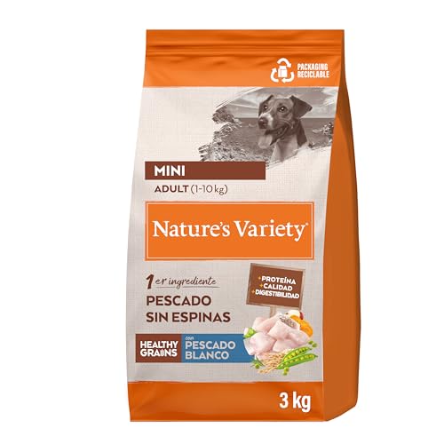 Nature's Variety Healthy Grains – Futter für Hunde, Mini Erwachsene, mit Weißfisch, ohne Dornen, 3 kg von Nature's Variety