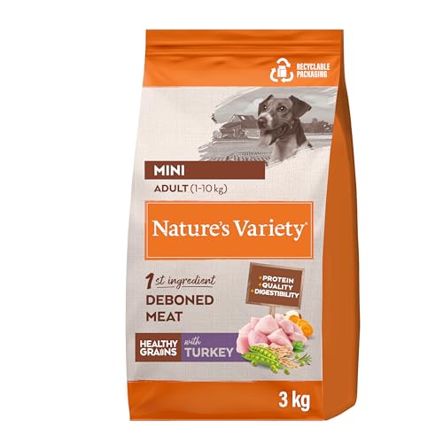 Nature's Variety Healthy Grains – Futter für kleine Hunde mit Truthahn ohne Knochen, 3 kg von Nature's Variety