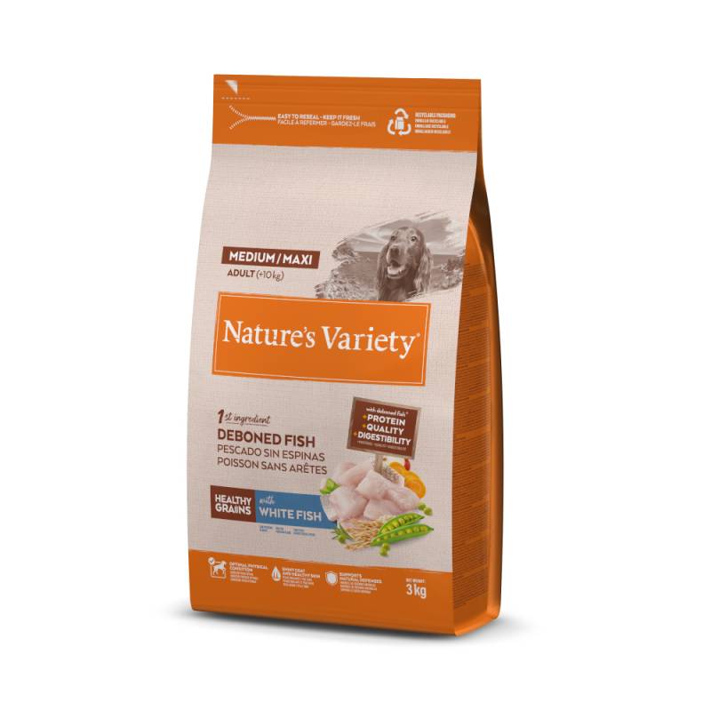 Nature's Variety Healthy Grains Adult Medium/Maxi Weißfisch - 3 kg von Nature’s Variety