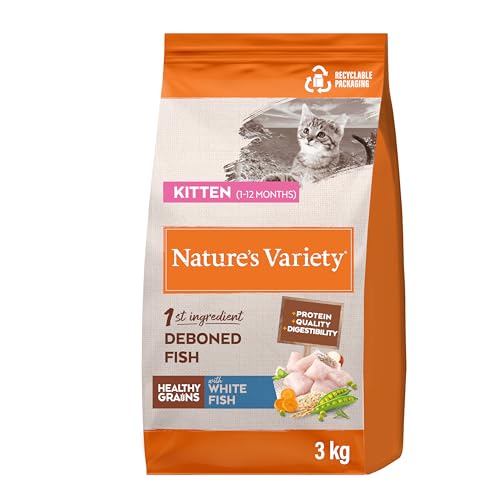 Nature's Variety Healthy Grains – Trockenfutter für Katzen/Kitten – Weißfisch – 3 kg von Nature's Variety